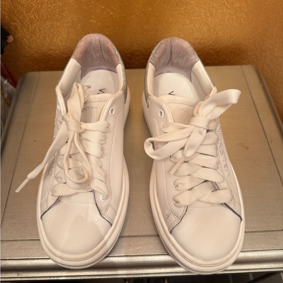 Size 7 White Valentino Sneakers - Picture 4 of 5